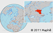 Gray Location Map of Gávleborgs Län