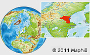 Physical Location Map of Gávleborgs Län