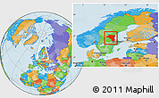 Political Location Map of Gávleborgs Län, within the entire country