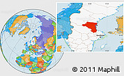 Political Location Map of Gávleborgs Län, highlighted country