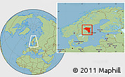 Savanna Style Location Map of Gávleborgs Län, within the entire country