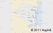 Classic Style Map of Gávleborgs Län, single color outside