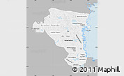 Gray Map of Gávleborgs Län, single color outside