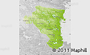 Physical Map of Gávleborgs Län, lighten, desaturated