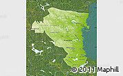 Physical Map of Gávleborgs Län, satellite outside