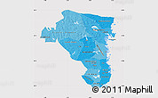 Political Shades Map of Gávleborgs Län, cropped outside