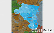 Political Shades Map of Gávleborgs Län, darken