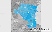 Political Shades Map of Gávleborgs Län, desaturated