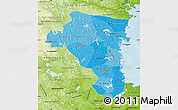 Political Shades Map of Gávleborgs Län, physical outside