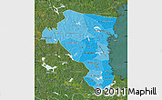 Political Shades Map of Gávleborgs Län, satellite outside