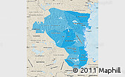 Political Shades Map of Gávleborgs Län, shaded relief outside