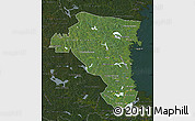 Satellite Map of Gávleborgs Län, darken