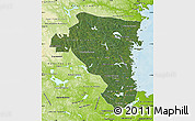 Satellite Map of Gávleborgs Län, physical outside