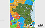 Satellite Map of Gávleborgs Län, political outside