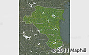 Satellite Map of Gávleborgs Län, semi-desaturated