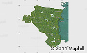 Satellite Map of Gávleborgs Län, single color outside