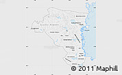 Silver Style Map of Gávleborgs Län, single color outside