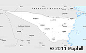 Silver Style Simple Map of Nordanstig Kommun