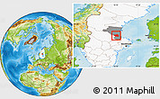 Physical Location Map of Ockelbo Kommun, highlighted country, highlighted parent region