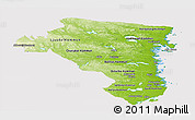 Physical Panoramic Map of Gávleborgs Län, cropped outside