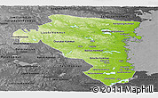 Physical Panoramic Map of Gávleborgs Län, darken, desaturated