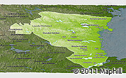 Physical Panoramic Map of Gávleborgs Län, darken