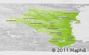 Physical Panoramic Map of Gávleborgs Län, lighten, desaturated