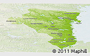 Physical Panoramic Map of Gávleborgs Län, lighten