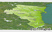 Physical Panoramic Map of Gávleborgs Län, satellite outside