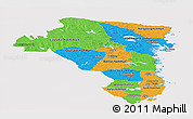 Political Panoramic Map of Gávleborgs Län, cropped outside