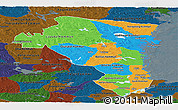 Political Panoramic Map of Gávleborgs Län, darken