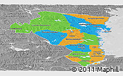 Political Panoramic Map of Gávleborgs Län, desaturated