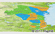 Political Panoramic Map of Gávleborgs Län, physical outside