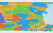 Political Panoramic Map of Gávleborgs Län