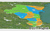 Political Panoramic Map of Gávleborgs Län, satellite outside