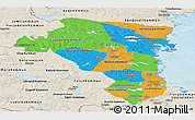 Political Panoramic Map of Gávleborgs Län, shaded relief outside