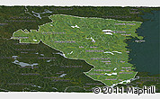 Satellite Panoramic Map of Gávleborgs Län, darken