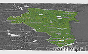 Satellite Panoramic Map of Gávleborgs Län, desaturated