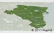 Satellite Panoramic Map of Gávleborgs Län, lighten