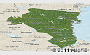 Satellite Panoramic Map of Gávleborgs Län, shaded relief outside