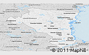 Silver Style Panoramic Map of Gávleborgs Län