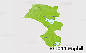 Physical 3D Map of Sandviken Kommun, cropped outside