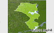 Physical 3D Map of Sandviken Kommun, darken