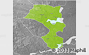 Physical 3D Map of Sandviken Kommun, desaturated