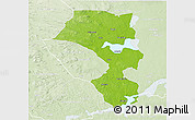 Physical 3D Map of Sandviken Kommun, lighten