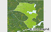 Physical 3D Map of Sandviken Kommun, satellite outside
