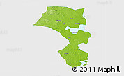 Physical 3D Map of Sandviken Kommun, single color outside