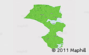Political 3D Map of Sandviken Kommun, single color outside