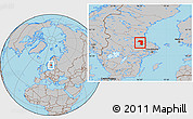 Gray Location Map of Sandviken Kommun