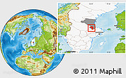 Physical Location Map of Sandviken Kommun, highlighted country, highlighted parent region